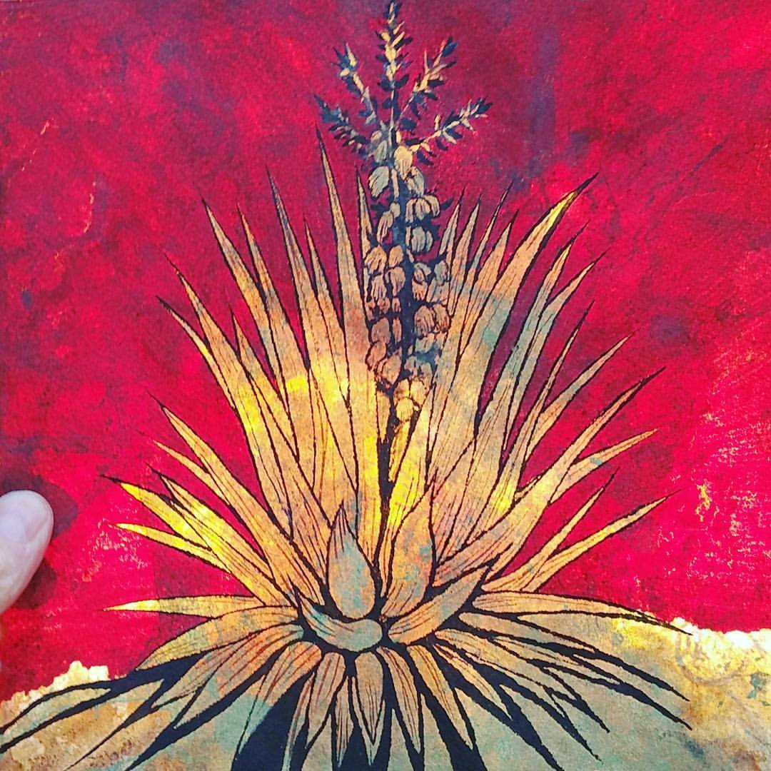 Mixed media work by Cody Chamberlain.