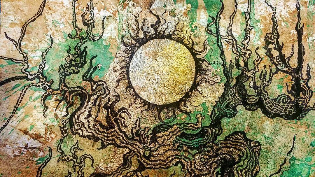 Mixed media work by Cody Chamberlain.