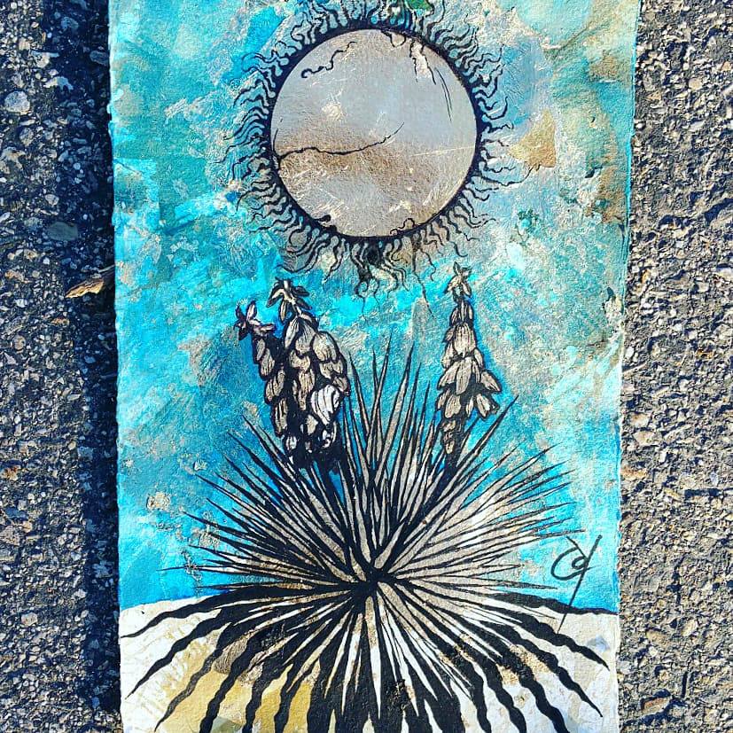 Mixed media work by Cody Chamberlain.