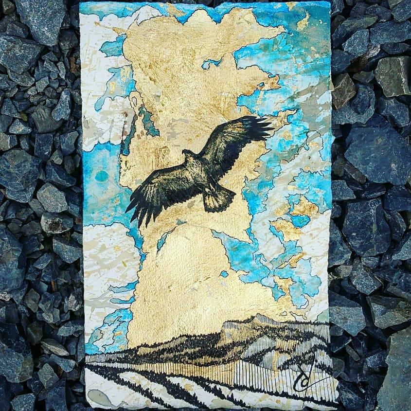 Mixed media work by Cody Chamberlain.