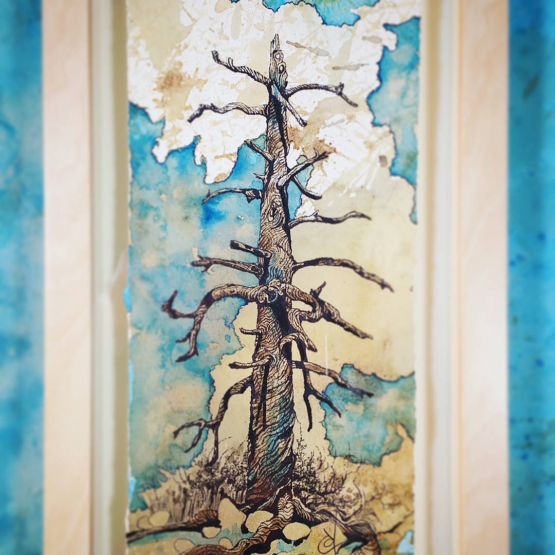 Mixed media work by Cody Chamberlain.