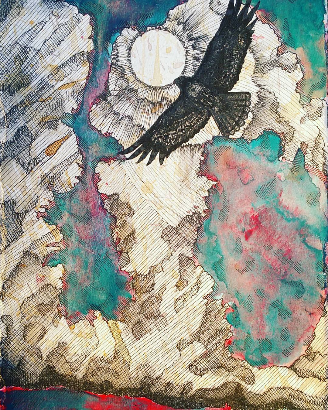 Mixed media work by Cody Chamberlain.