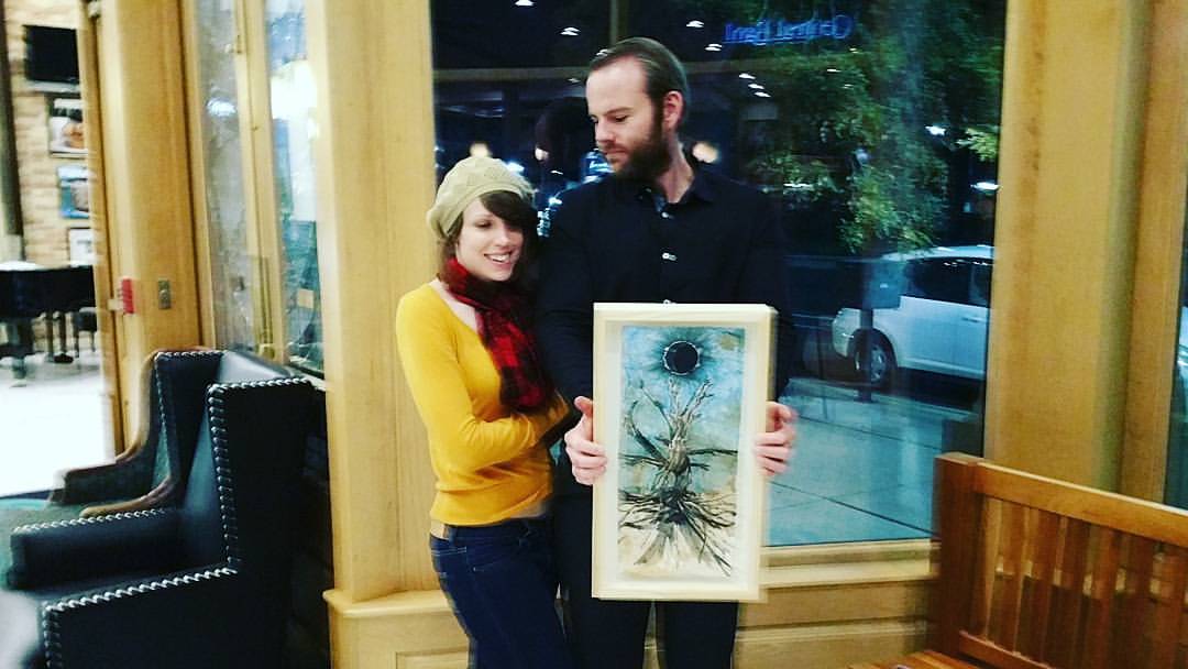 Mixed media work by Cody Chamberlain.