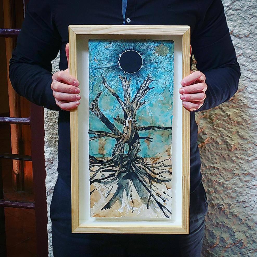 Mixed media work by Cody Chamberlain.