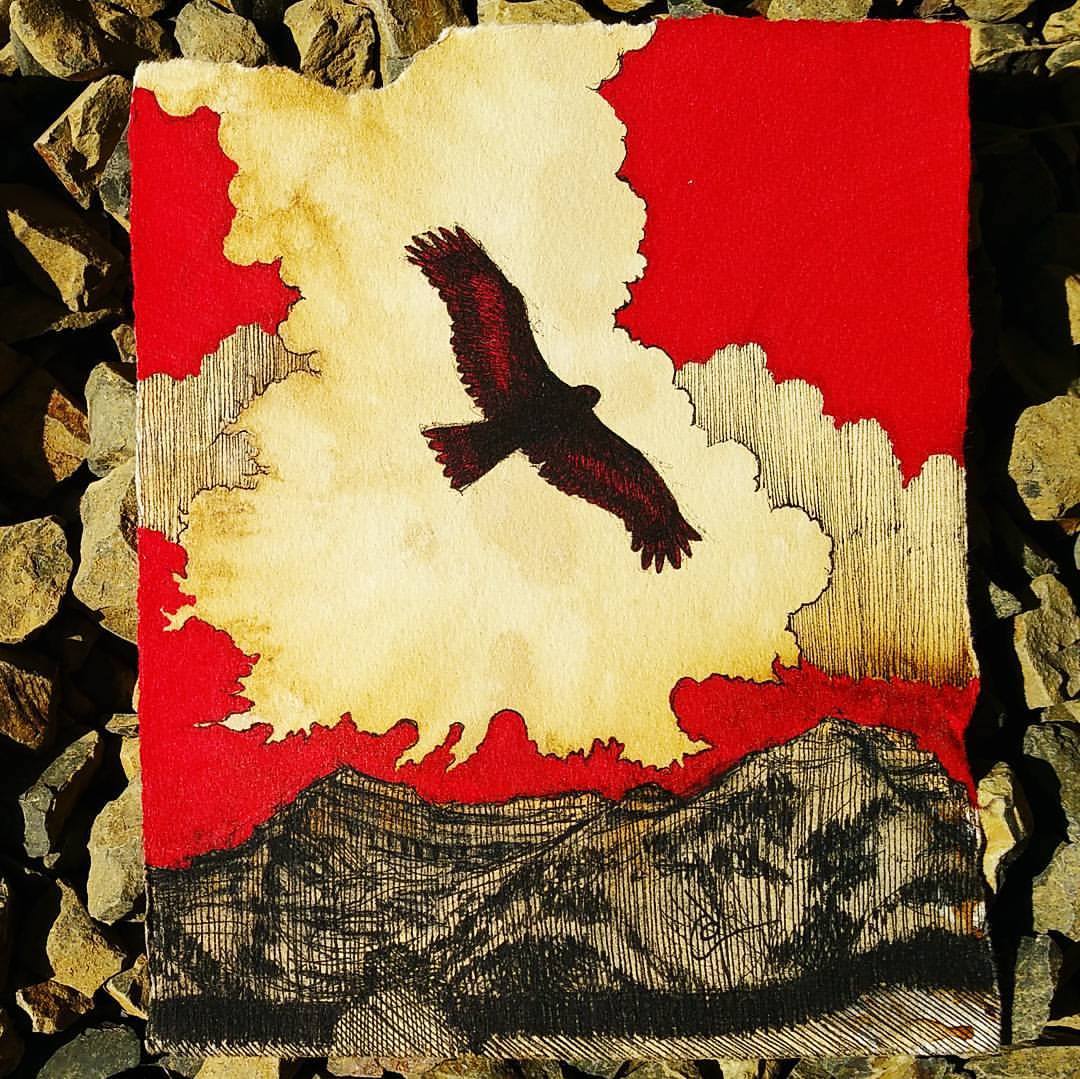 Mixed media work by Cody Chamberlain.