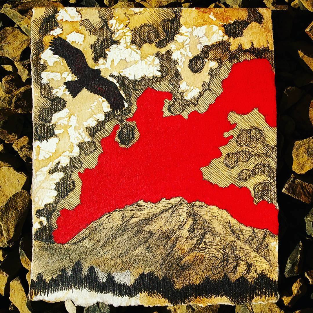 Mixed media work by Cody Chamberlain.