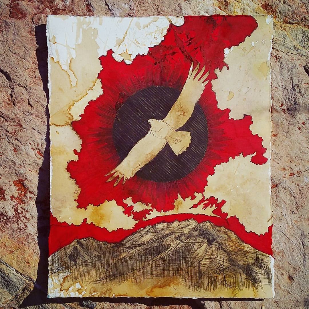 Mixed media work by Cody Chamberlain.