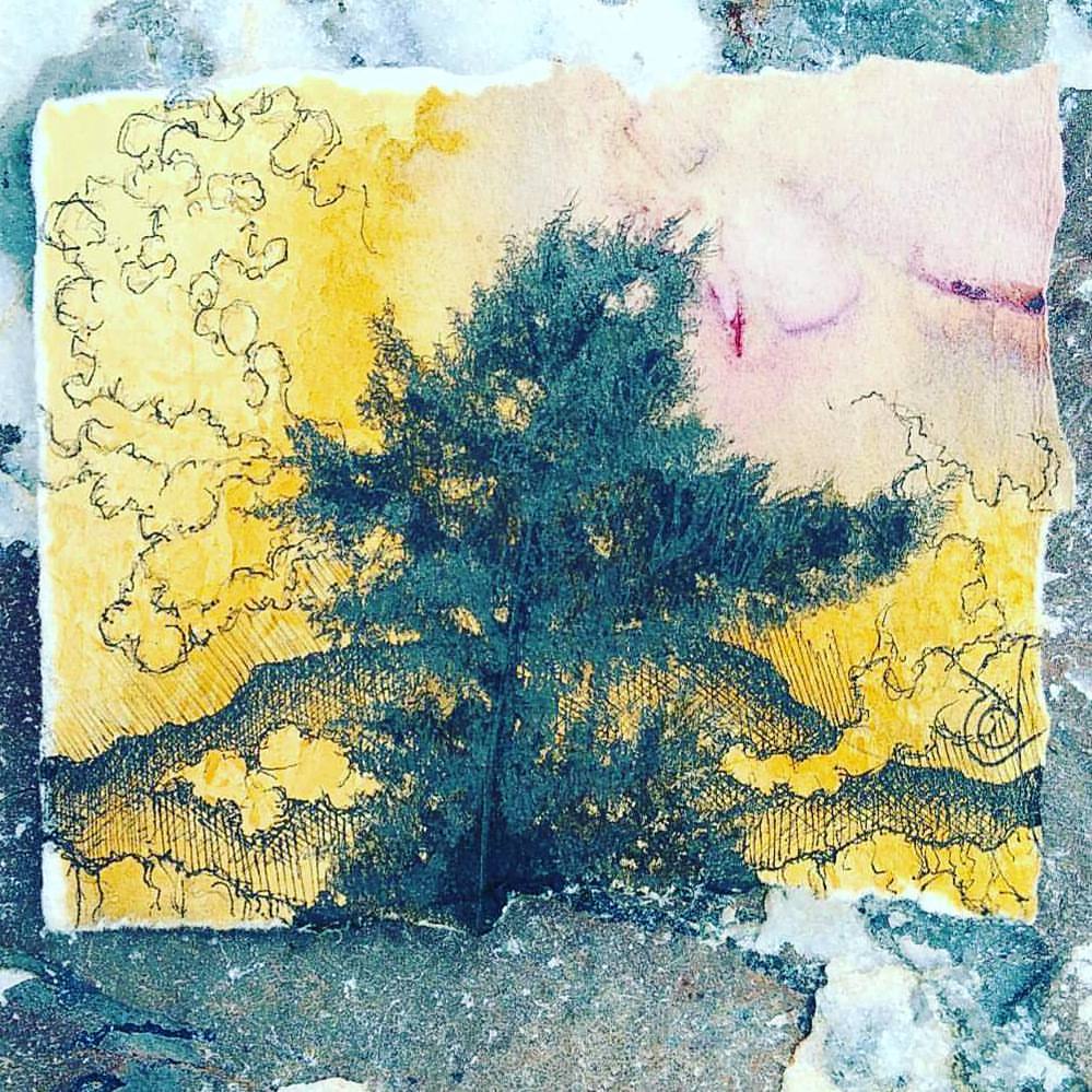 Mixed media work by Cody Chamberlain.