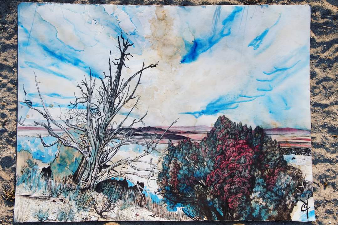 Mixed media work by Cody Chamberlain.