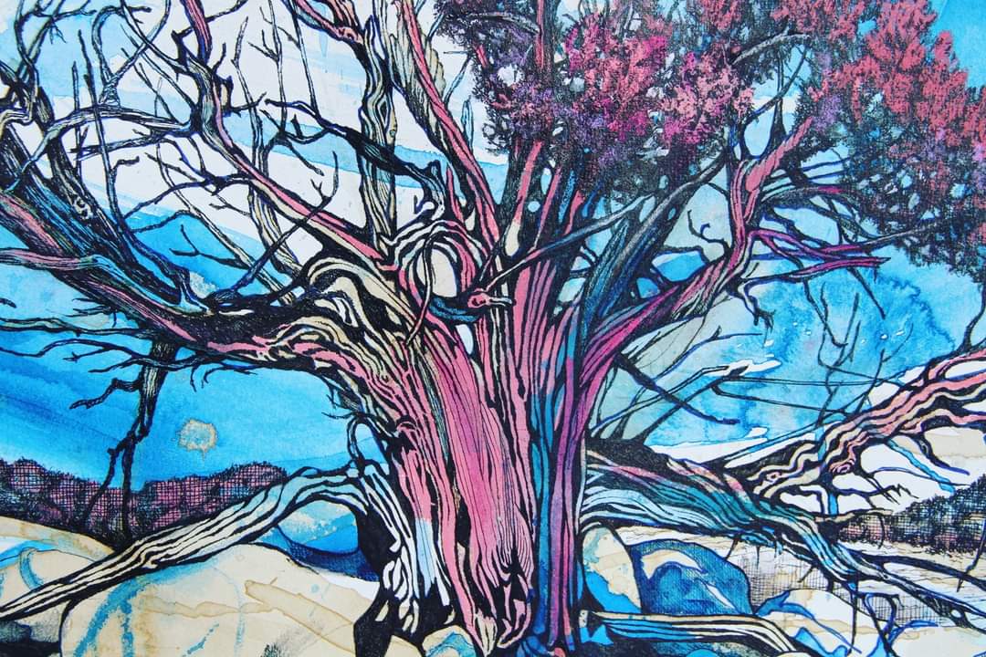 Mixed media work by Cody Chamberlain.