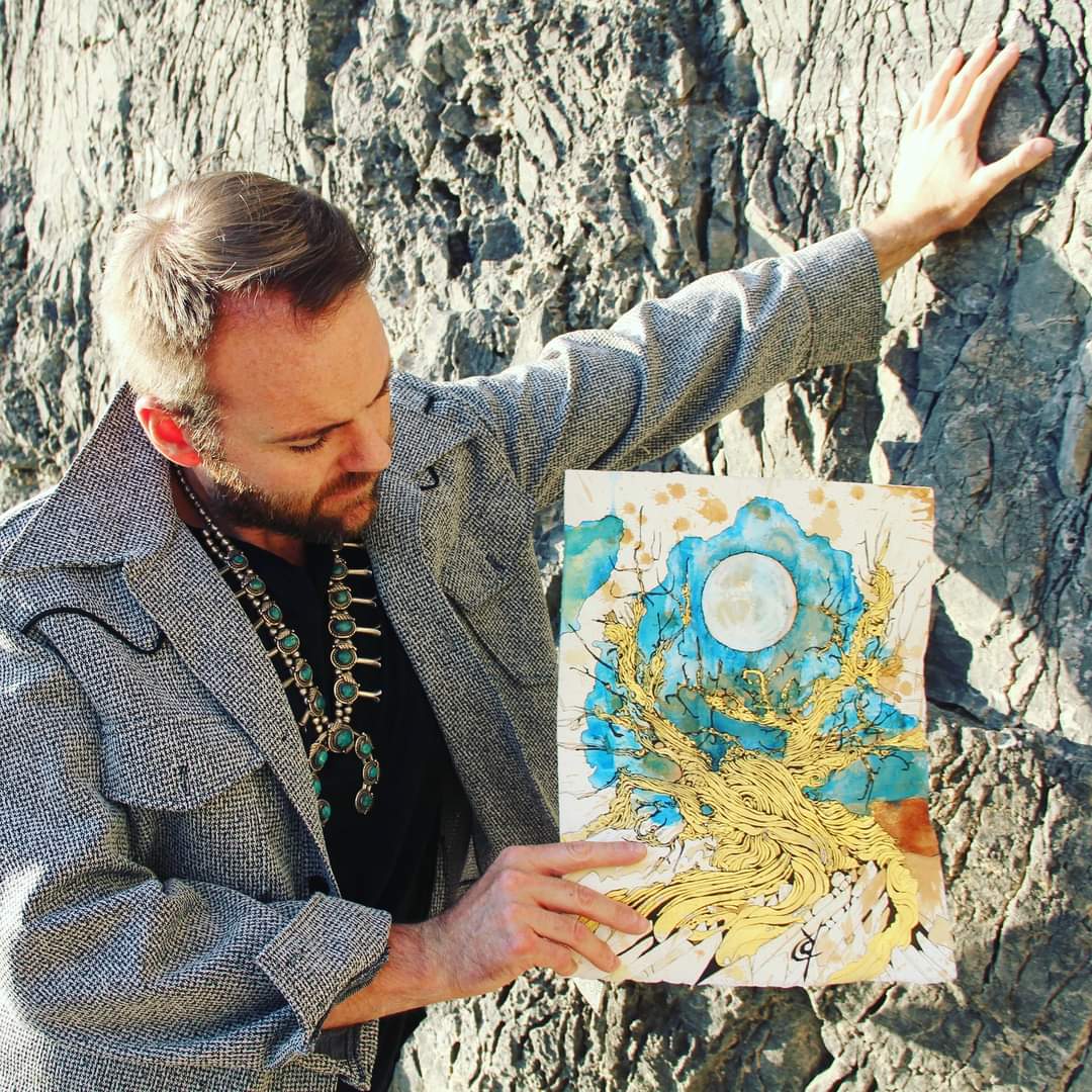 Mixed media work by Cody Chamberlain.