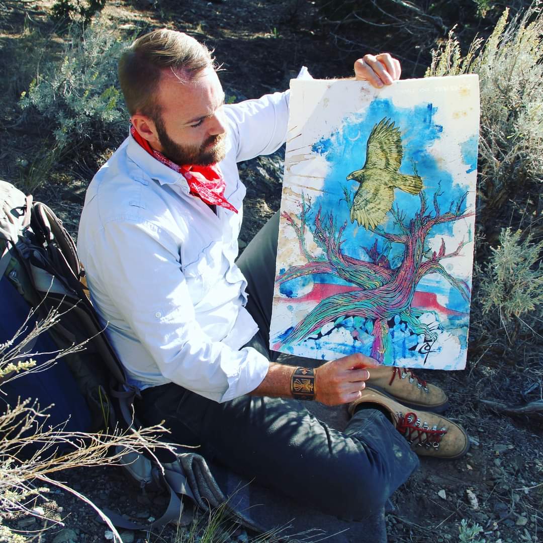 Mixed media work by Cody Chamberlain.