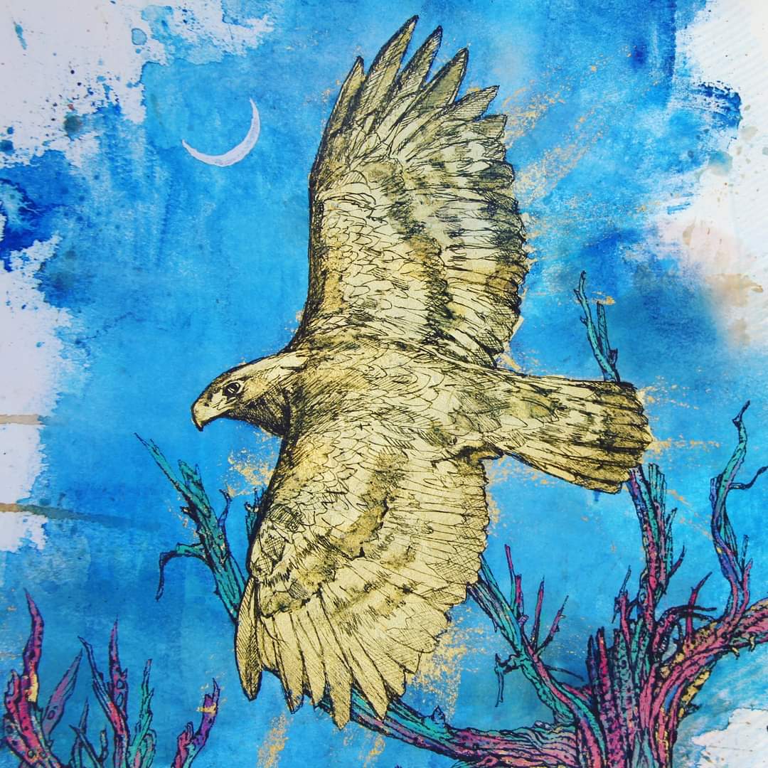 Mixed media work by Cody Chamberlain.