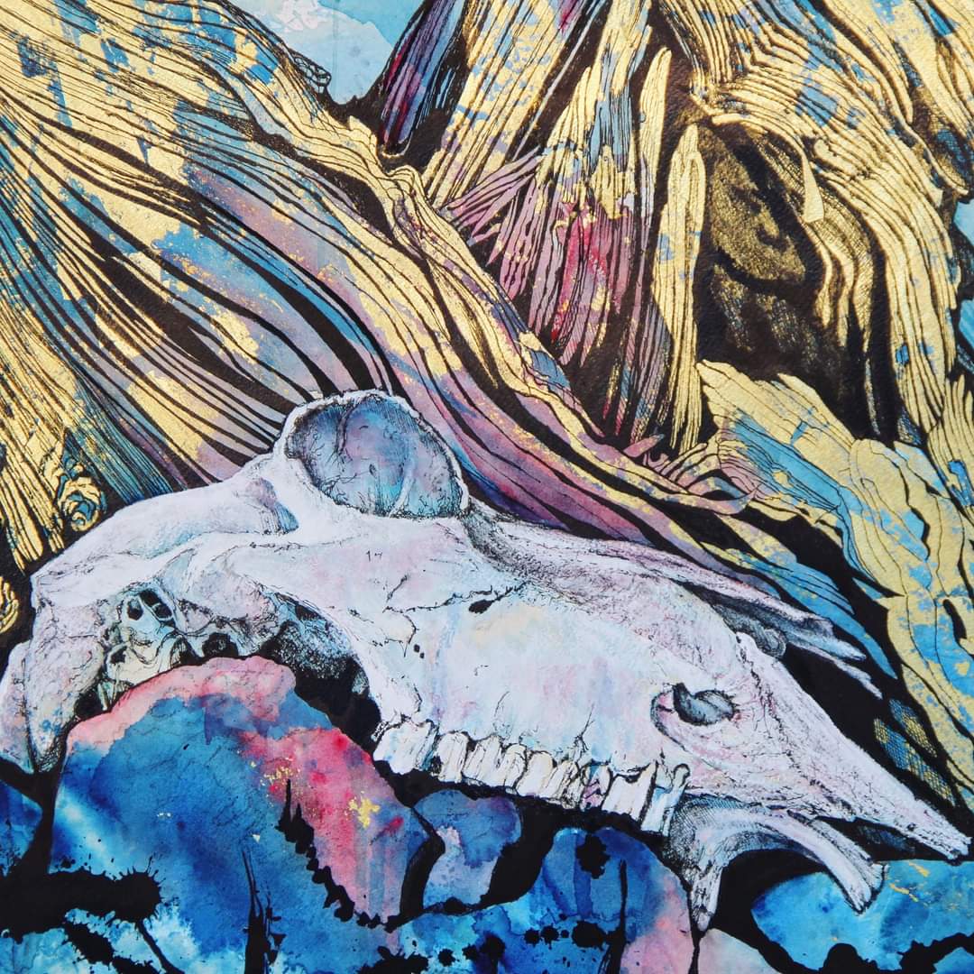 Mixed media work by Cody Chamberlain.